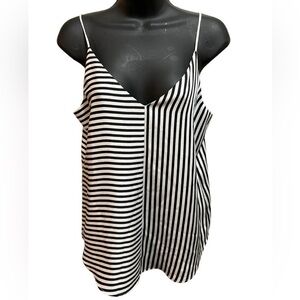 Express Black & White‎ Striped Strappy Tank XS